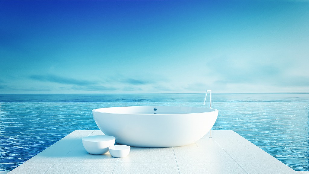 青空と海とお風呂